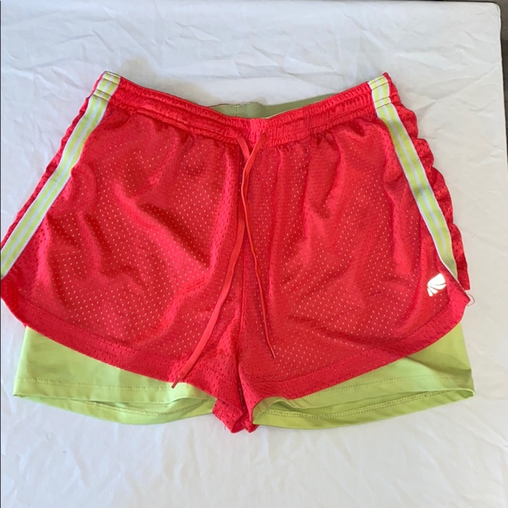Neon Pink and Green Marika Athletic Shorts